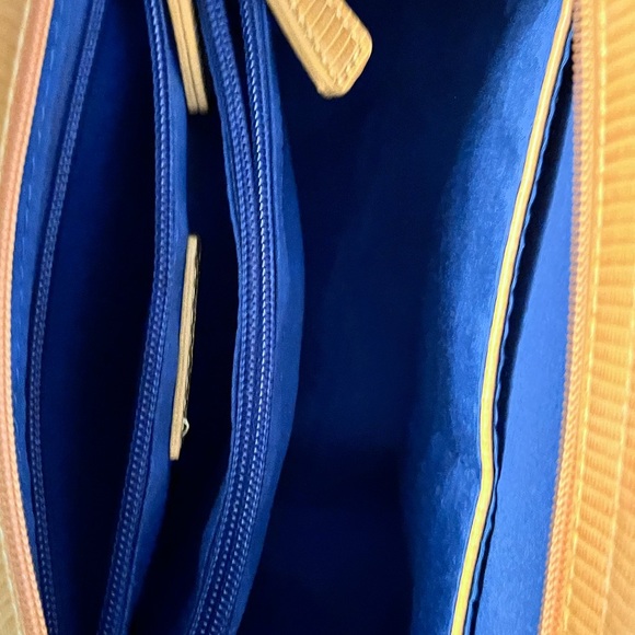 Ted Lapidus Buttery Yellow Leather and Cloth Handbag - Picture 3 of 11